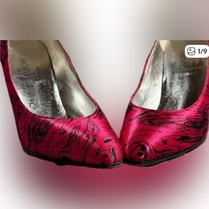 Charles Jourdan Vibrant Pink Marble Heels